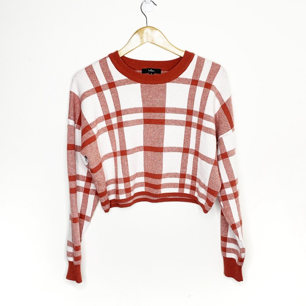 Lulu's - Gingham After Class Rust Red Plaid Pullo… - image 4